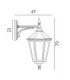 Valencia Grande 1 Light Outdoor Wall Lantern Light Black IP54 E27-4