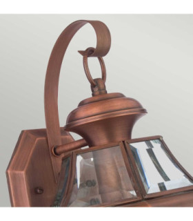 Newbury 1 Light Medium Wall Lantern - Aged Copper E27-2