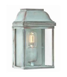 Victoria 1 Light Outdoor Wall Lantern Light Verdigris IP44 E27-1