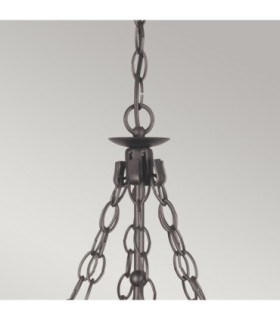 Warwick 6 Light Chandelier Graphite Black Finish E14-2