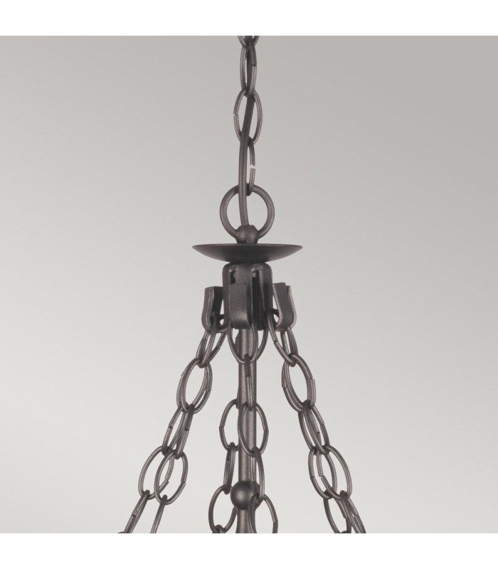 Warwick 6 Light Chandelier Graphite Black Finish E14-2