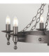 Warwick 6 Light Chandelier Graphite Black Finish E14-3
