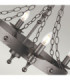 Warwick 6 Light Chandelier Graphite Black Finish E14-5