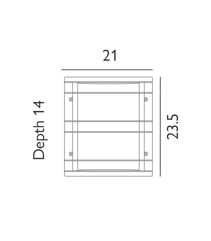 Stockholm 1 Light Outdoor Flush Wall Light Galvanised IP55 E27-3
