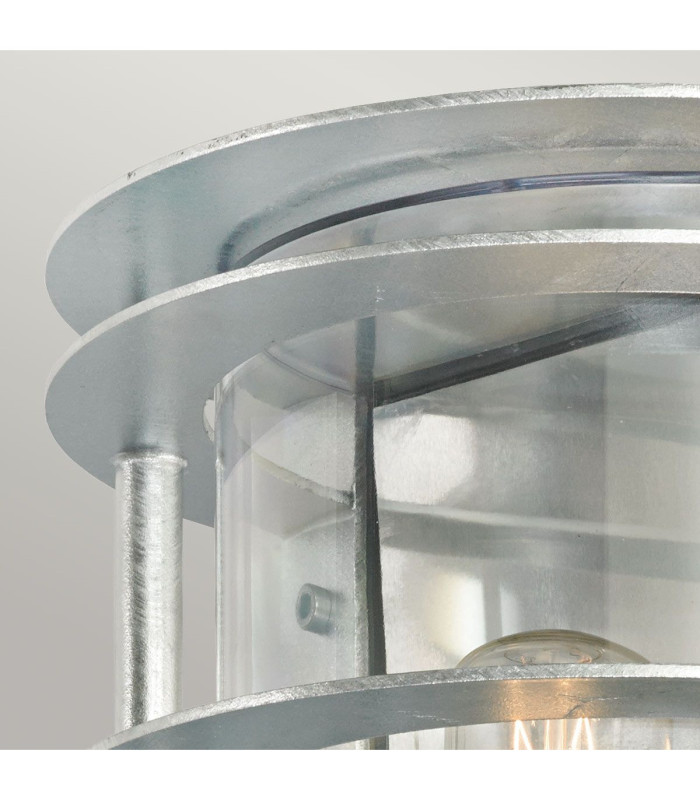 Stockholm 1 Light Outdoor Flush Wall Light Galvanised IP55 E27-4