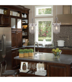 Penn Station 3 Light Ceiling Pendant Brushed Nickel E14-2