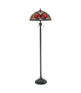Larissa 2 Light Floor Lamp Vintage Bronze E27-1
