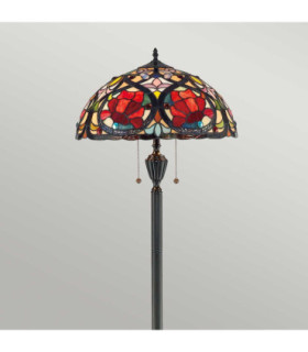 Larissa 2 Light Floor Lamp Vintage Bronze E27-2