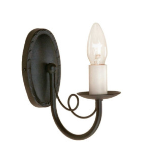 Minster 1 Light Indoor Candle Wall Light Black E14-1