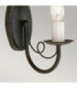 Minster 1 Light Indoor Candle Wall Light Black E14-2