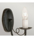 Minster 1 Light Indoor Candle Wall Light Black E14-3