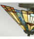 Inglenook 2 Light Tiffany Semi Flush Ceiling Light Bronze E27-3