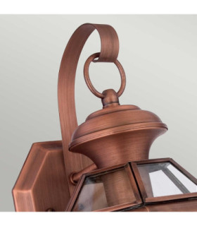 Newbury 1 Light Small Wall Lantern - Aged Copper E27-2