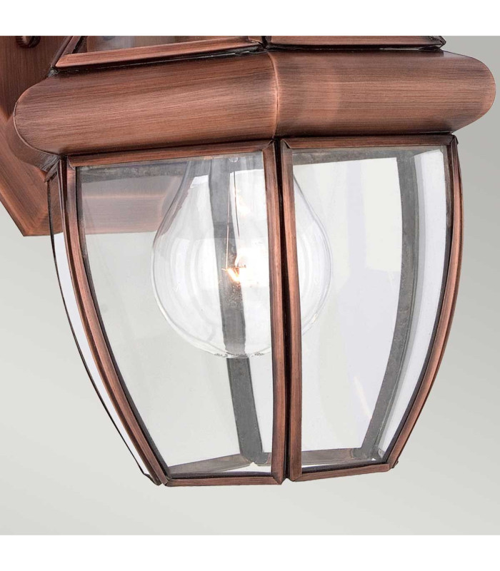 Newbury 1 Light Small Wall Lantern - Aged Copper E27-4