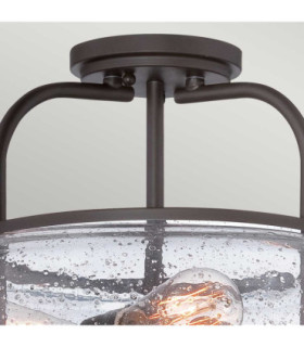 Trilogy 3 Light Medium Semi Flush Ceiling Light Old Bronze E27-2