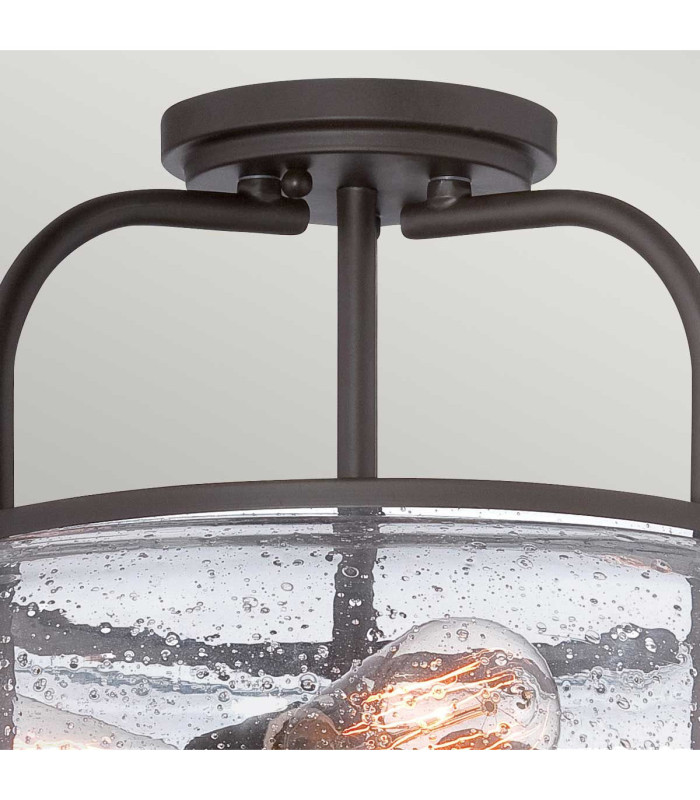 Trilogy 3 Light Medium Semi Flush Ceiling Light Old Bronze E27-2