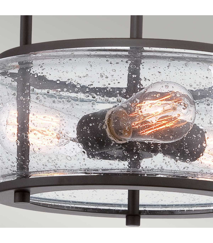 Trilogy 3 Light Medium Semi Flush Ceiling Light Old Bronze E27-4