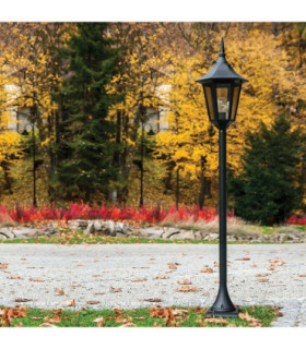 Valencia 1 Light Outdoor Bollard Lantern Black IP54 E27-2