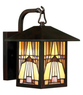 Inglenook Outdoor 1 Light Small Wall Lantern - Bronze Finish E27-1