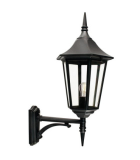 Valencia Grande 1 Light Outdoor Wall Lantern Light Black IP54 E27-1