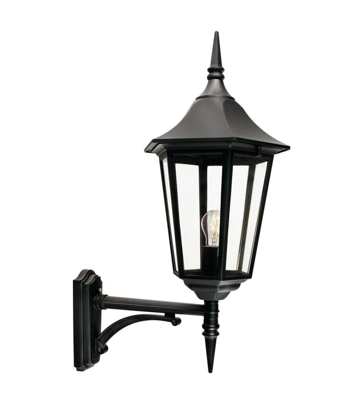 Valencia Grande 1 Light Outdoor Wall Lantern Light Black IP54 E27-1