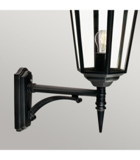 Valencia Grande 1 Light Outdoor Wall Lantern Light Black IP54 E27-2
