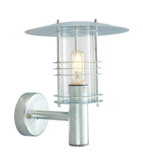 Stockholm 1 Light Outdoor Wall Lantern Light Galvanised IP54 E27-1