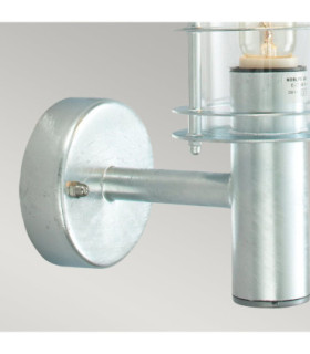 Stockholm 1 Light Outdoor Wall Lantern Light Galvanised IP54 E27-2