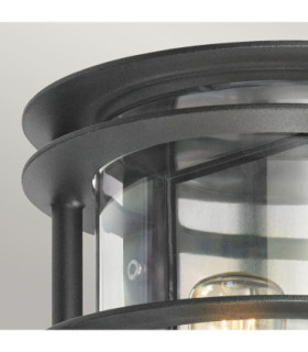 Stockholm 1 Light Outdoor Wall Light Black IP55 E27-2