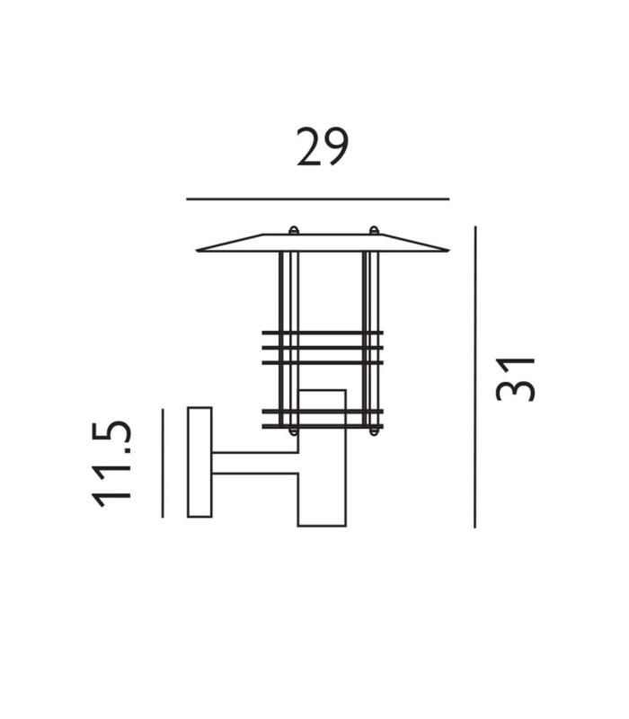 Stockholm 1 Light Outdoor Wall Lantern Light Galvanised IP54 E27-5