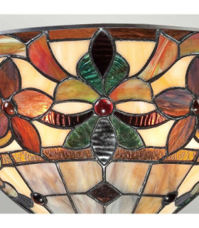 Kami 2 Light Tiffany Uplighters Vintage Bronze E14-2