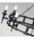 Saxon 8 Light Chandelier Black Finish E14-3