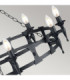 Saxon 8 Light Chandelier Black Finish E14-5