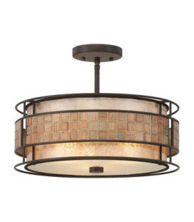 Laguna 3 Light Semi Flush Ceiling Light Renaissance Copper E27-1