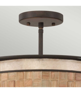 Laguna 3 Light Semi Flush Ceiling Light Renaissance Copper E27-2