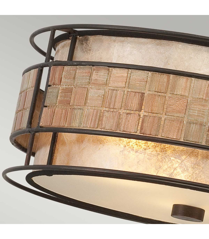 Laguna 3 Light Semi Flush Ceiling Light Renaissance Copper E27-3