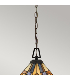 Inglenook 3 Light Ceiling Pendant Bronze Tiffany E27-2