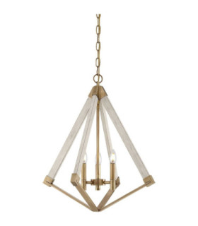 View Point Chandelier 3 Light Brass Finish E14-1