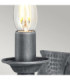 Saxon 1 Light Indoor Candle Wall Light Silver Black E14-2