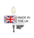 Saxon 1 Light Indoor Candle Wall Light Silver Black E14-4