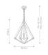 View Point Chandelier 3 Light Brass Finish E14-4