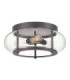 Trilogy 3 Light Flush Mount Old Bronze E27-1
