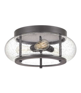 Trilogy 3 Light Flush Mount Old Bronze E27-1