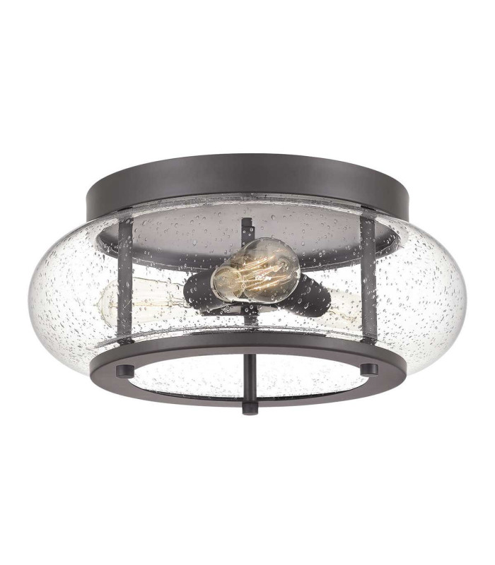Trilogy 3 Light Flush Mount Old Bronze E27-1