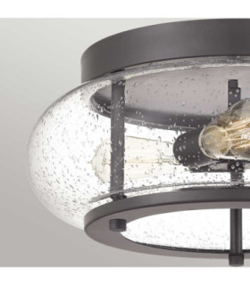 Trilogy 3 Light Flush Mount Old Bronze E27-2