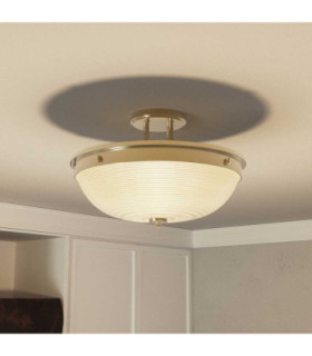Mantle 2 Light Semi-Flush - Weathered Brass E27-2