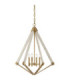 View Point 4 Light Cage Ceiling Pendant - Brass Finish E14-1
