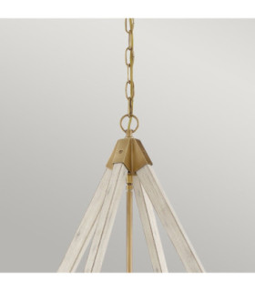 View Point 4 Light Cage Ceiling Pendant - Brass Finish E14-2