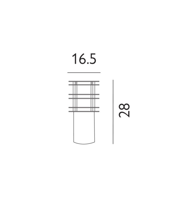Stockholm Outdoor Small Bollard E27-5