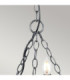 Saxon Chandelier 3 Light Black Silver Finish E14-2